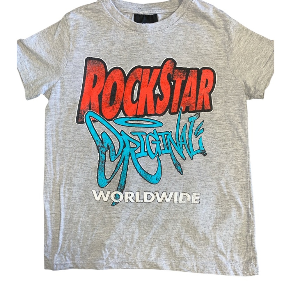 ⭐️ 3/$15 • Rockstar Original • Kids • Gray Graphic Tee